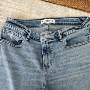 Abercrombie & Fitch Women's Light Blue High Rise Jeans